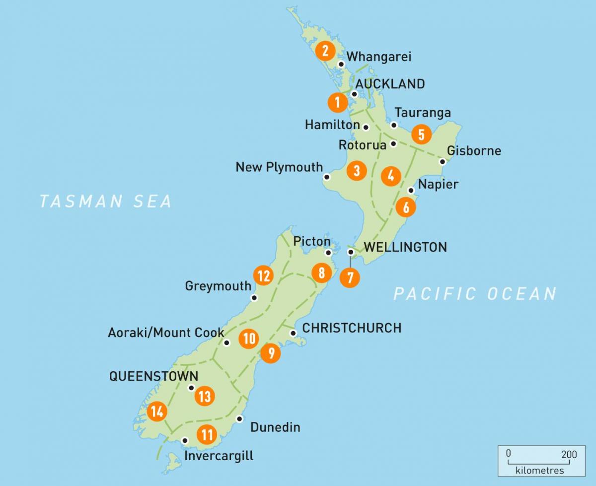 auckland na novi zelandiji zemljevid