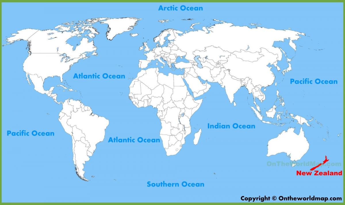 nova zelandija lokacijo na zemljevidu sveta