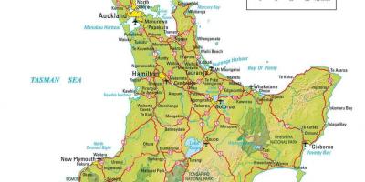 Zemljevid severne nova zelandija