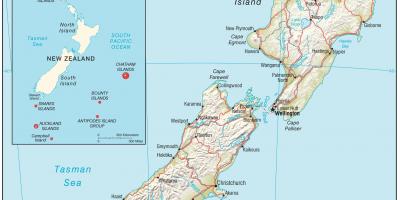 Nova zelandija zemljevid hd
